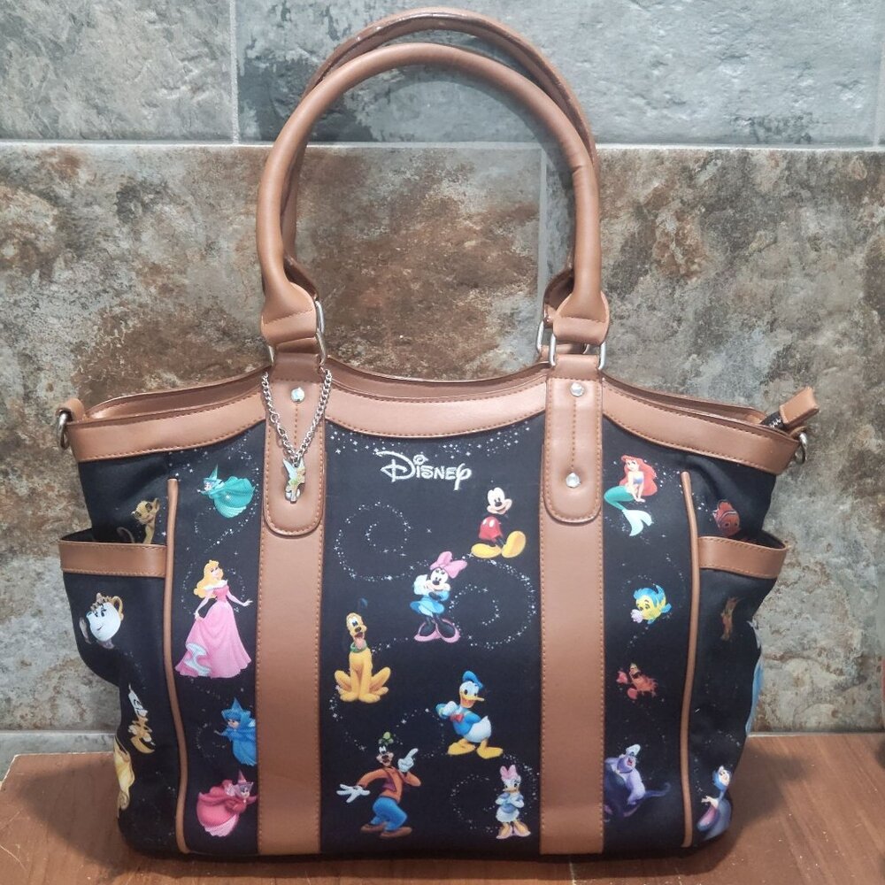 Disney Characters Large Black Carry the Magic Tote Bag Purse 2021 The Bradford E